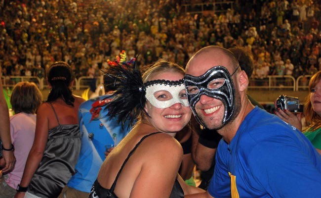Couple at one of Carnival's Luxury Suites or Camarotes